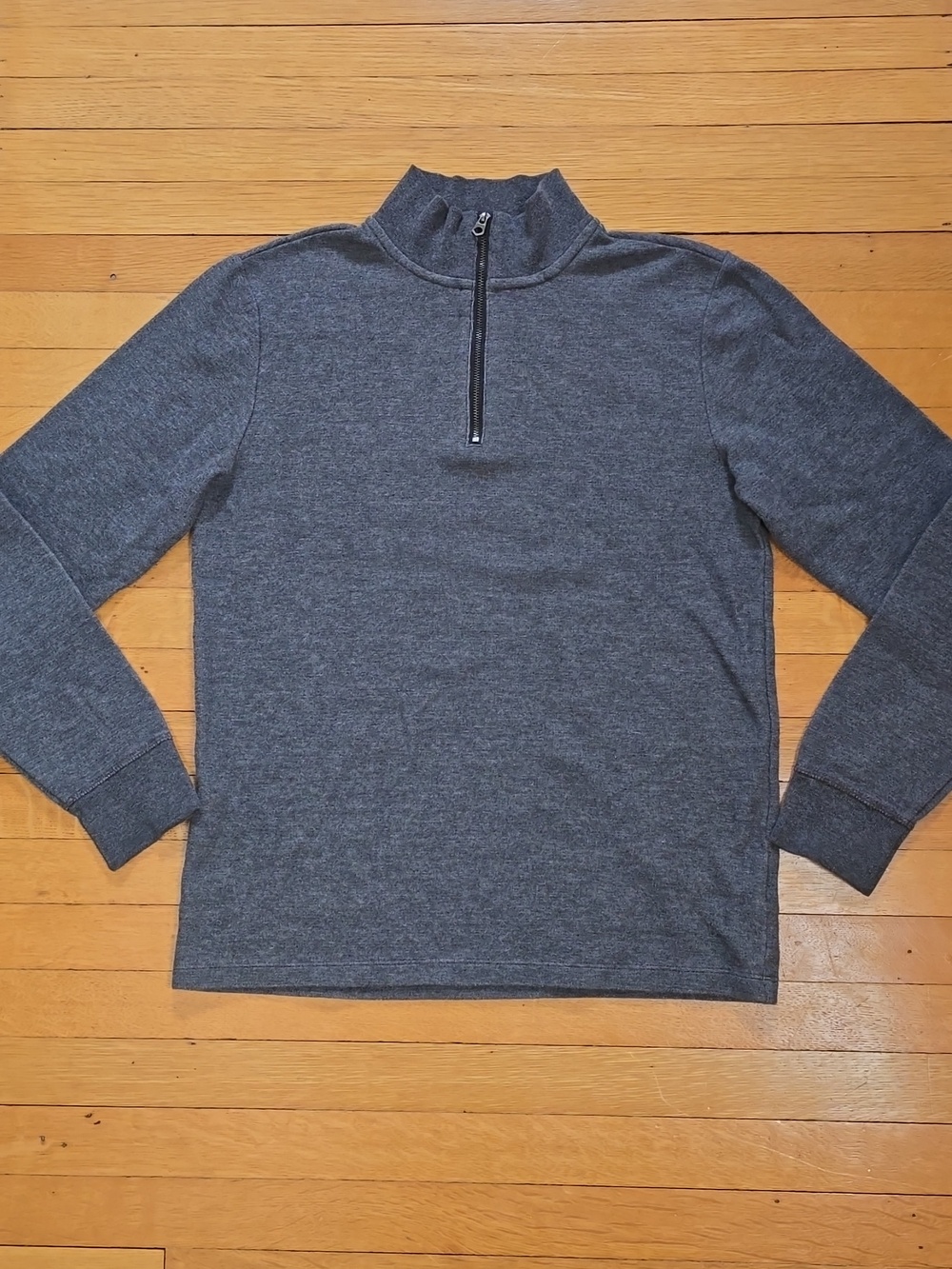 Old Navy, Mock Neck Quarter-Zip Pullover, Charcoal Gray, EUC, Men's S